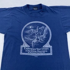 Vtg Mt. Washington State Park New Hampshire Shirt Mens XS White Mountains Hiking