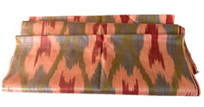 PURE UZBEK IKAT SHOI SILK FABRIC-FINE & DELIC...