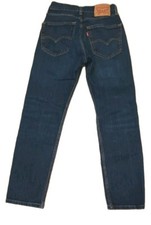 Levis 505 Classic Blue Jeans Dark Wash Gold Thread 30x30 Measures 28x27