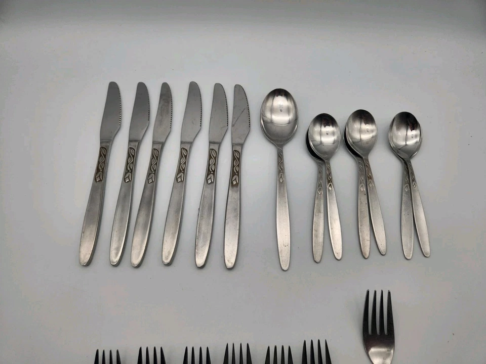 20 PIEZAS AMEFA TULIP TIME Tenedores Cuchara Holanda Acero Inoxidable Cubiertos Danés Moderno MCM Foto 2 de 4