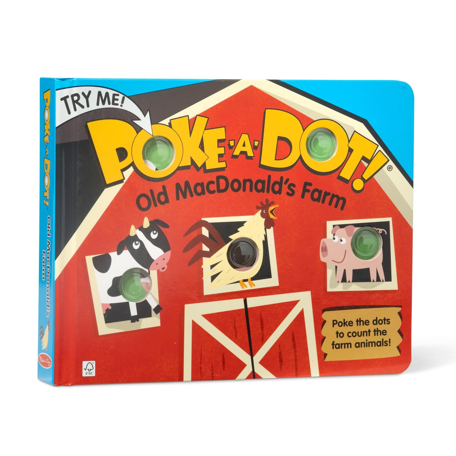 Melissa & Doug Poke-a-Dot! Old MacDonald’s Farm, Interactive Children's Board