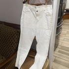 White Jeans S & Co Sz 14 Distressed Embroidery Sides — photo 2