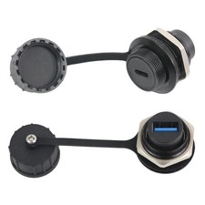 2 PCS Waterproof USB C To USB 3.0 Adapter Female To Female Panel Mount