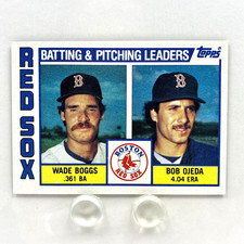 Boston Red Sox 1984 Topps Checklist #786 Wade Boggs Bob Ojeda CLEAN NM+ a659