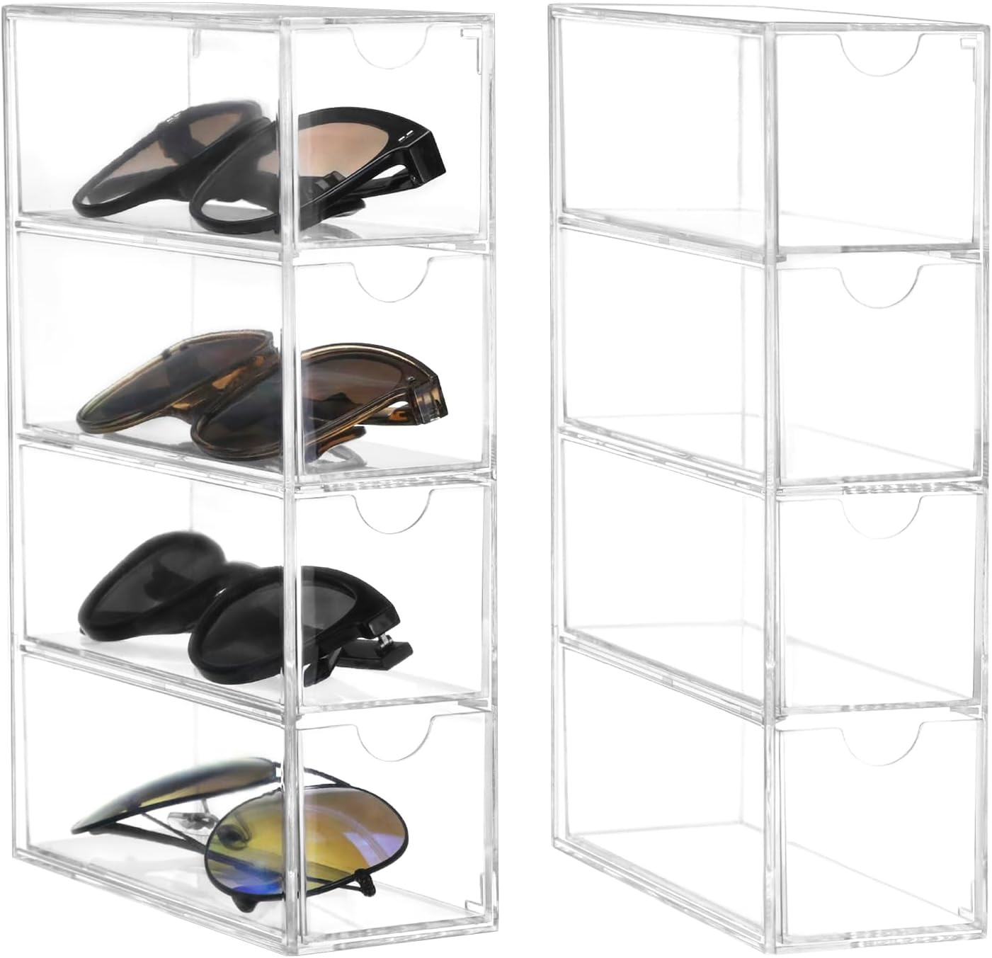 Набор из 2-х ярусных ящиков для хранения акрила, штапель, современный