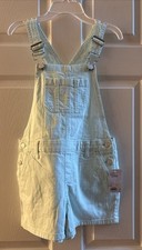 So Girls Shortalls Size 12 Light Aqua New