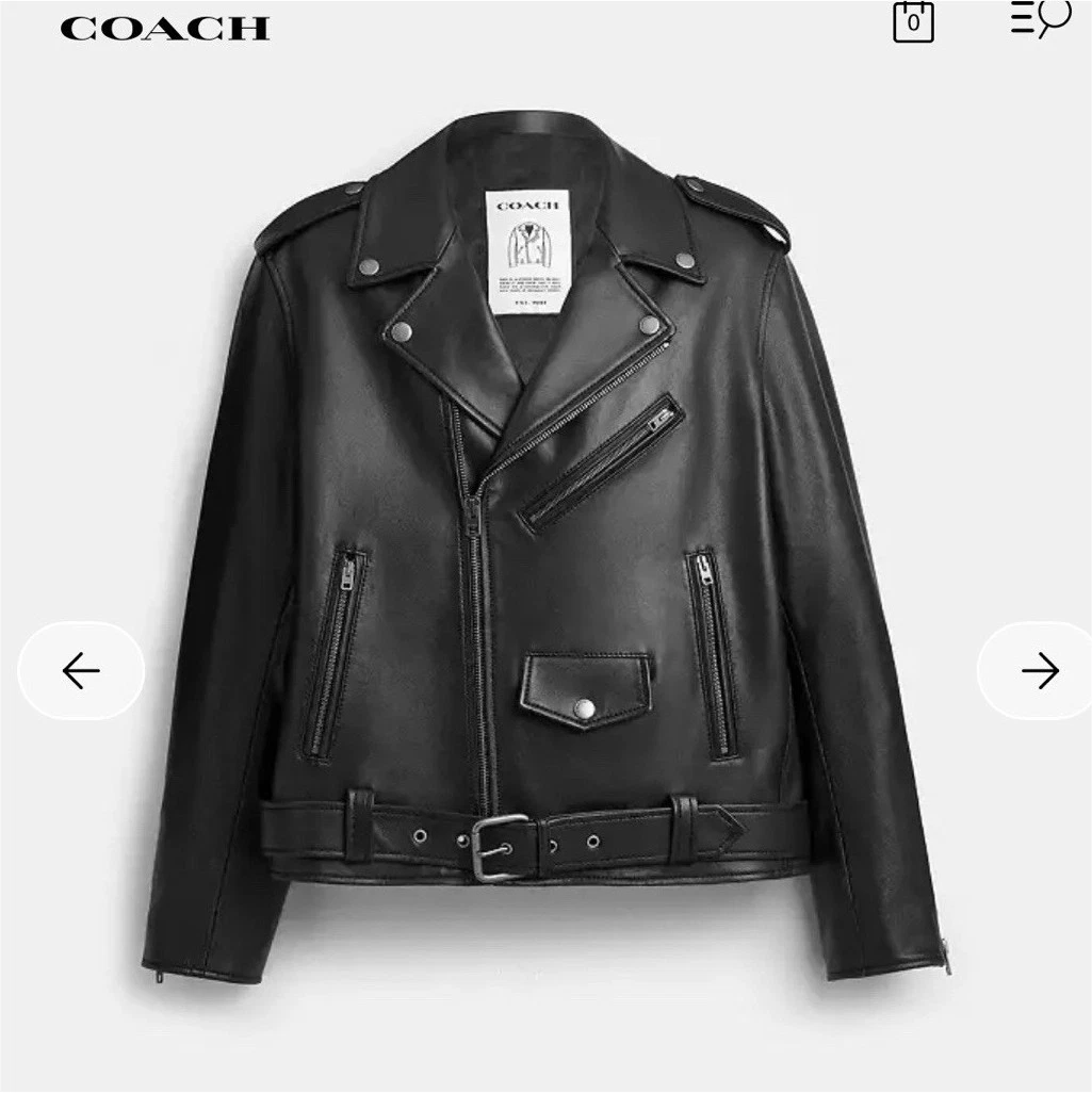 Coach Motorcycle Jacket Black Coats, Jackets & Vests for Men for