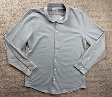 Goodfellow  Co. Shirt Mens Small Blue Long Sleeve Button Down Knit Casual