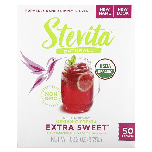 Naturals, Bio Stevia, extra süß, 50 Päckchen, 0,13 oz (3,75 g) - Bild 1 von 3
