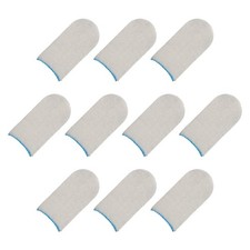 Mobile Gaming Finger Sleeve Controller Finger Thumb Sleeve White/Blue,Pack of 12