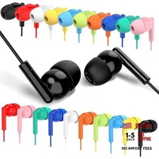 100 Pack Bulk Earbuds for Kids Classroom School Library,Individually 100 PACK