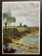 1958 Cairo Egypt Picture Postcard Airmail cover To Ottawa Canada Dutch Landscape