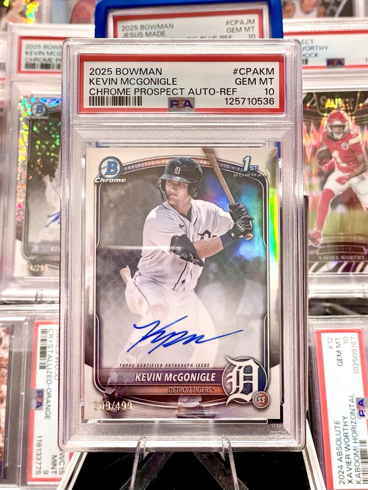 2025 Bowman - Chrome Prospect Auto KEVIN McGONIGLE Refractor /499 CPA-KM PSA 10