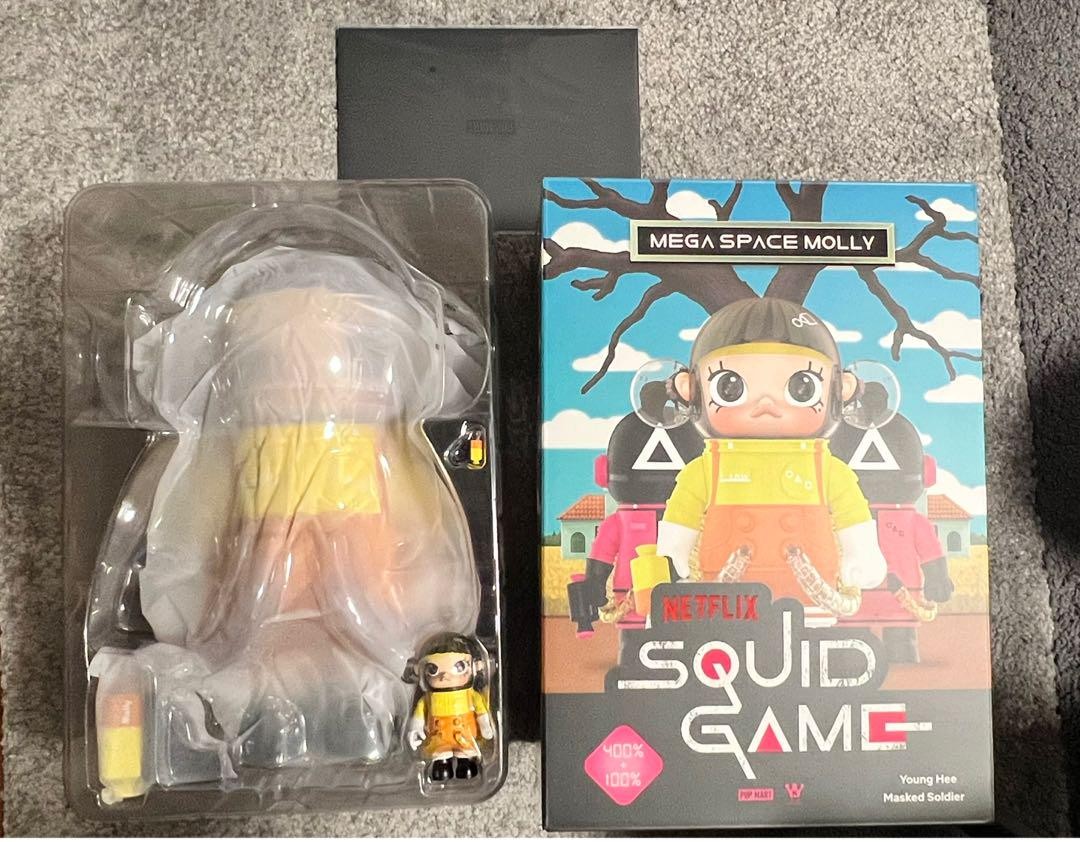 その他 MEGA SPACE MOLLY Squid game Young-hee Pop Mart Mega Space Molly Squid Game Masked Soldier 100