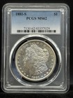 1881-S Morgan Silver Dollar PCGS MS62 $1 Brilliant Uncirculated BU Better Date — photo 2