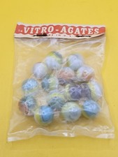 Vintage Vitro Agates Glass Swirl Marbles Unopened Original Bag Vintage 14 USA