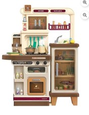 Kids Play Kitchen NIB with Accessories Running Tap And Stove Steams