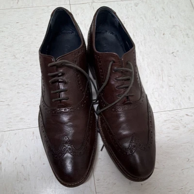 Cole Haan Nike Air Mens Black Leather Adams Oxford Apron Toe Derby Shoes 7.5 NEW Cole Haan Mens Air Adams Black Dress Oxford Apron Toe Derby  main image 4