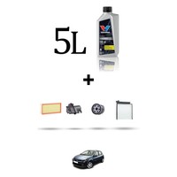 Hoffcar Wartungskit 4 Filter Und 5L ÖL FüR Renault Clio III 1.5 DCI 50KW Ab 2