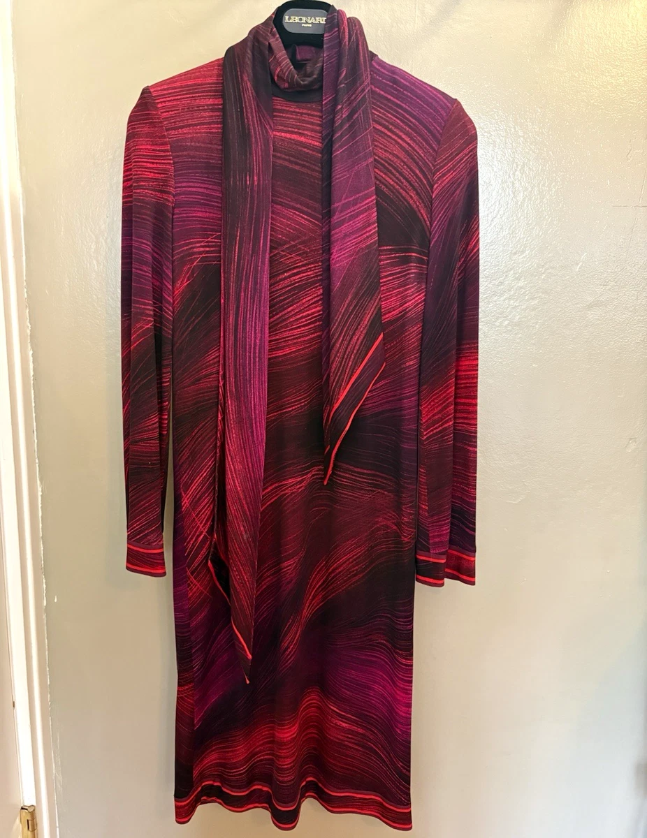 ワンピース Leonard Silk-Wool Floral Wrap Dress/VTG ワンピース Leonard Silk-Wool Floral Wrap Dress/VTG ワンピース