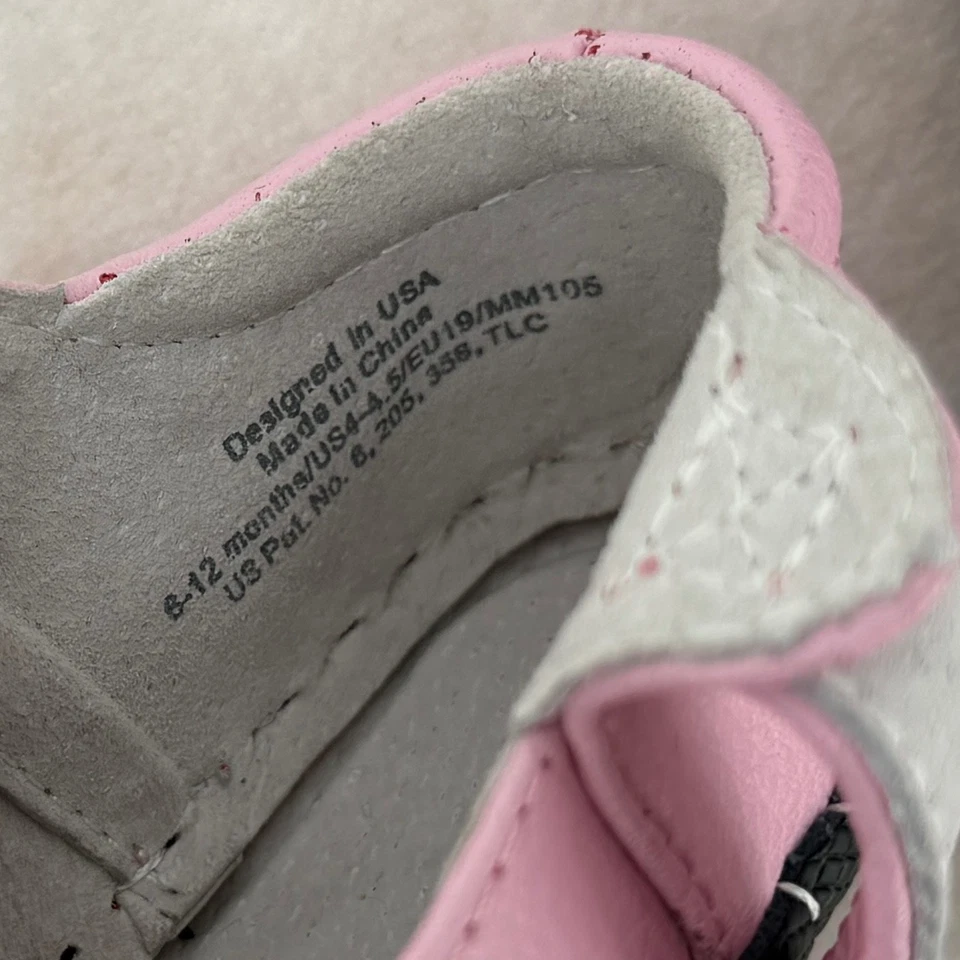 Zapatos de Bebé PEDIPED Originales Rosa Estrella Cuero Talla 6-12 Meses Foto 3 de 4