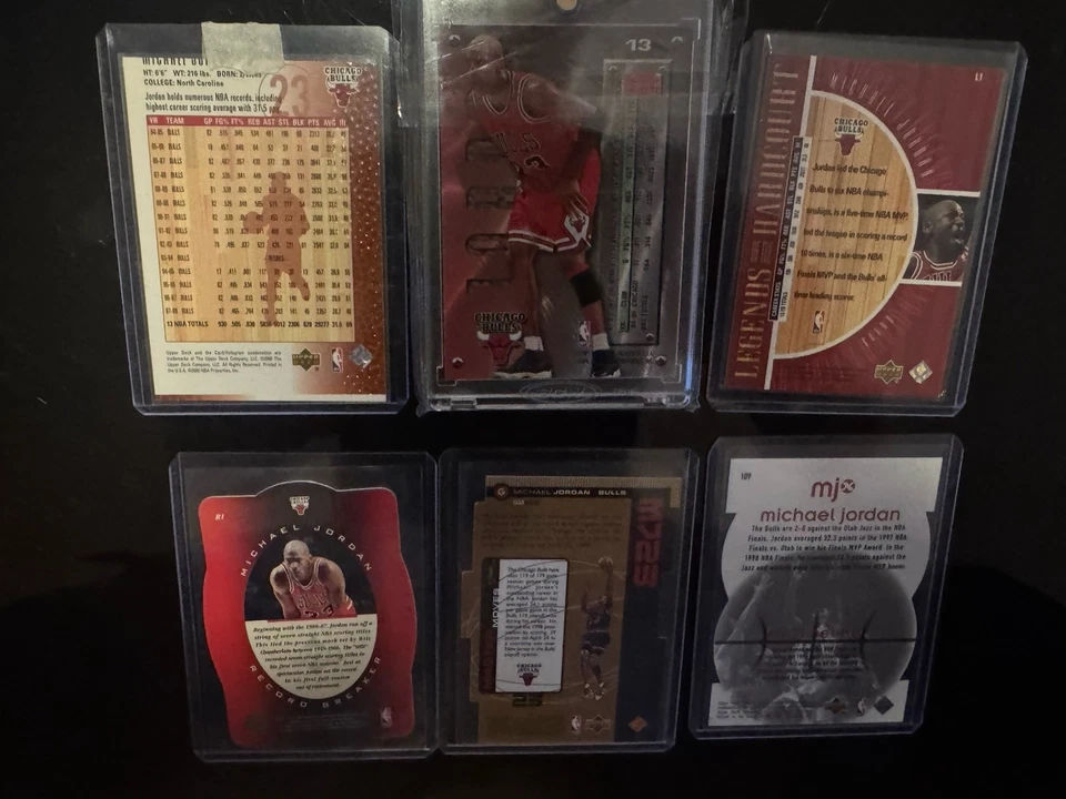 6x Michael Jordan Upper Deck Fleer Metal Gold Spx Diecut Mix - Bild 3 von 3