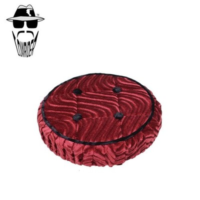 ORIGINAL LOWRIDER 4 Button Red Velour Steering Wheel Cover   Plush Interior.