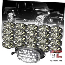 Quick Connect White Rock Lights, 27 Full Beam Angle Chips, 5M 20 Pods white