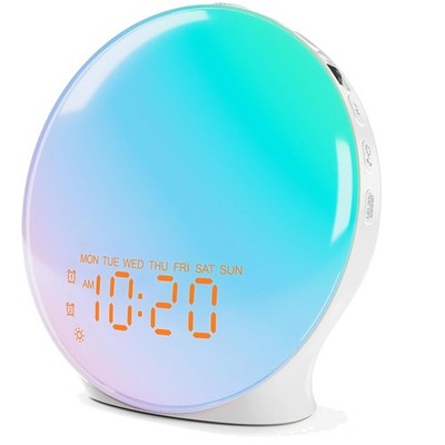 Full-Screen Sunrise Alarm Clock with Bluetooth & FM Radio - Gentle Wake-up Light