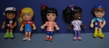 5 1990s Targeteers Doll PVC figure Lot-TARGET STORE FOOD AVENUE Happy Meal Toys