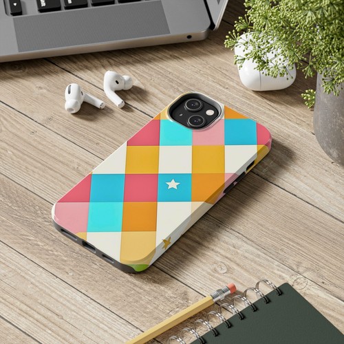 Vibrant Preppy Checkered Tough Phone Case | Aesthetic - 第 35/108 張圖片