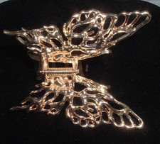 LARGE GOLDEN BUTTERFLY 4" HAIR CLAW CLIP