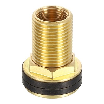 Brass Bulkhead Fitting with Washer G1/2'' Male x G3/8'' Female Thread