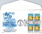 S09-6236, MARYLAND STATEHOOD BICENT., PLATE NUMBER BLOCK, ARTCRAFT FDC — photo 1