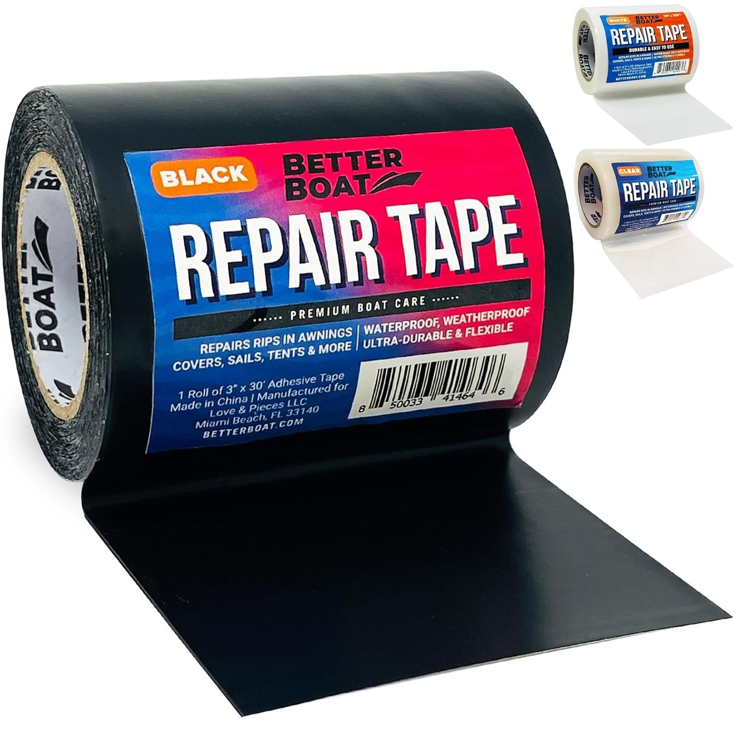 Repair Tape for Fabric Boat Covers, Canvas Tents, Pop-Up Cam