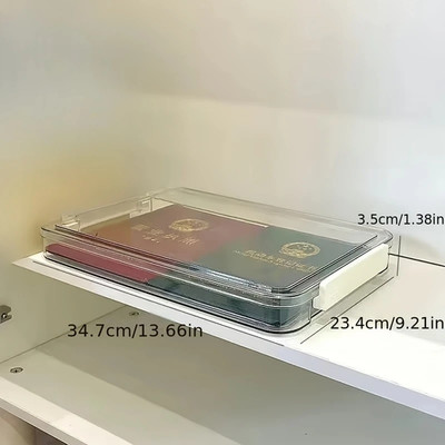 Acrylic Transparent Desktop Paper Storage Box A4 File Document Exam Paper Organi
