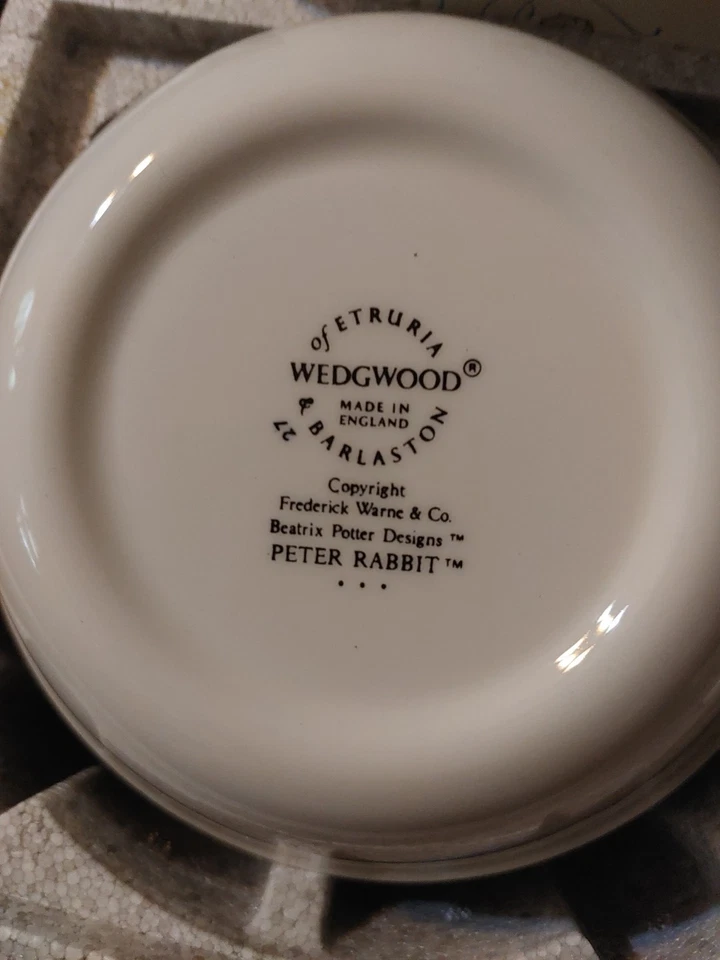 Peter Rabbit by Wedgwood 2 Handle Teacup Mug Cereal Bowl 2 Pc Set  - Image 3 of 4