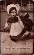 Sheahan's Humorous Novelties Vintage Postcard 1907 Boston Girl Hat