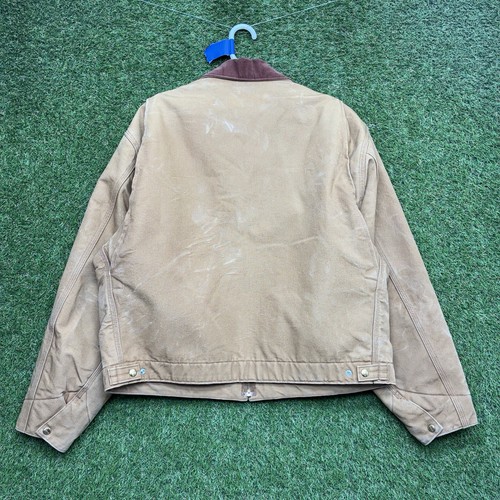 Vintage Carhartt Detroit Jacket Mens 48 Blanket Lined Tan J01 BRN Canvas Work by Carhartt, $159.98 - Photo 12