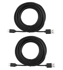 2-Pack 25Ft USB to Micro USB Extension Power Cable Compatible for Wyze Cam, Ocul