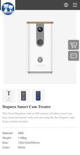 Dogness Smart Cam Treater With Full HD, White