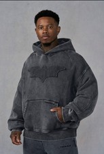 YoungLA- Mens Small Grey Wash 5173 -Batman Stealth Hoodies pullover- SOLD OUT 