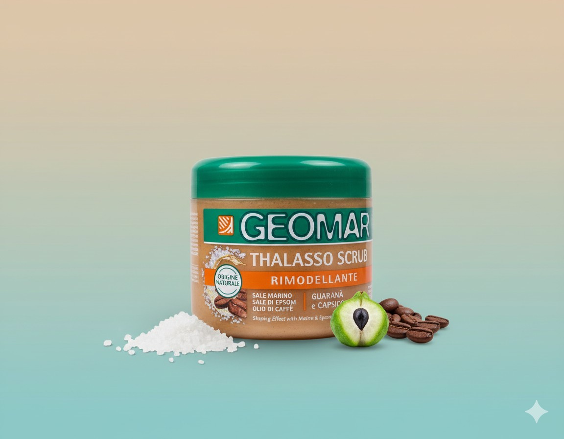 💚 BNIP GEOMAR Thalasso Scrub Remodelling Peeling Meersalz & Kaffee 600g 💜