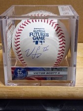 VICTOR SCOTT II (Cardinals) Signed OML 2023 All Star Futures Game Baseball (JSA)