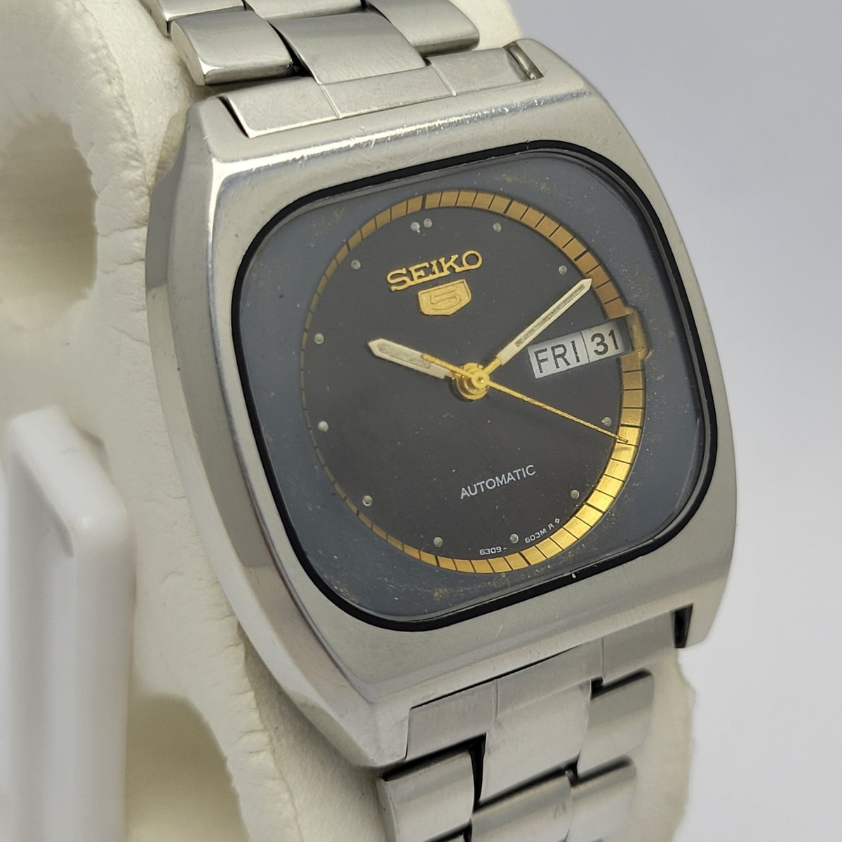 Seiko 5 Automatic 6309-603B Day/Date Vintage Men's Watch | eBay