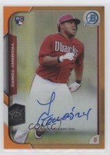 2015 Bowman Chrome Rookie Orange Refractor 23/25 Yasmany Tomas #BCAR-YT Auto 3y0