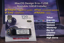 Mac OS 9-in-1 Bootable Installer 128GB USB-A, Tahoe ... High Sierra