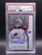 2020-21 UD Premier #73 Pavel Francouz Silver Spectrum Rookies Auto RC