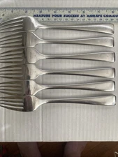 6 Gorham Design Studios CLASSIC KEY Stainless Steel Fork 8" Japan (18/8)