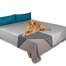 Waterproof Reversible Soft Pet Blanket 82x82 Silvergrey Grey Sofa Bed Pet Bed